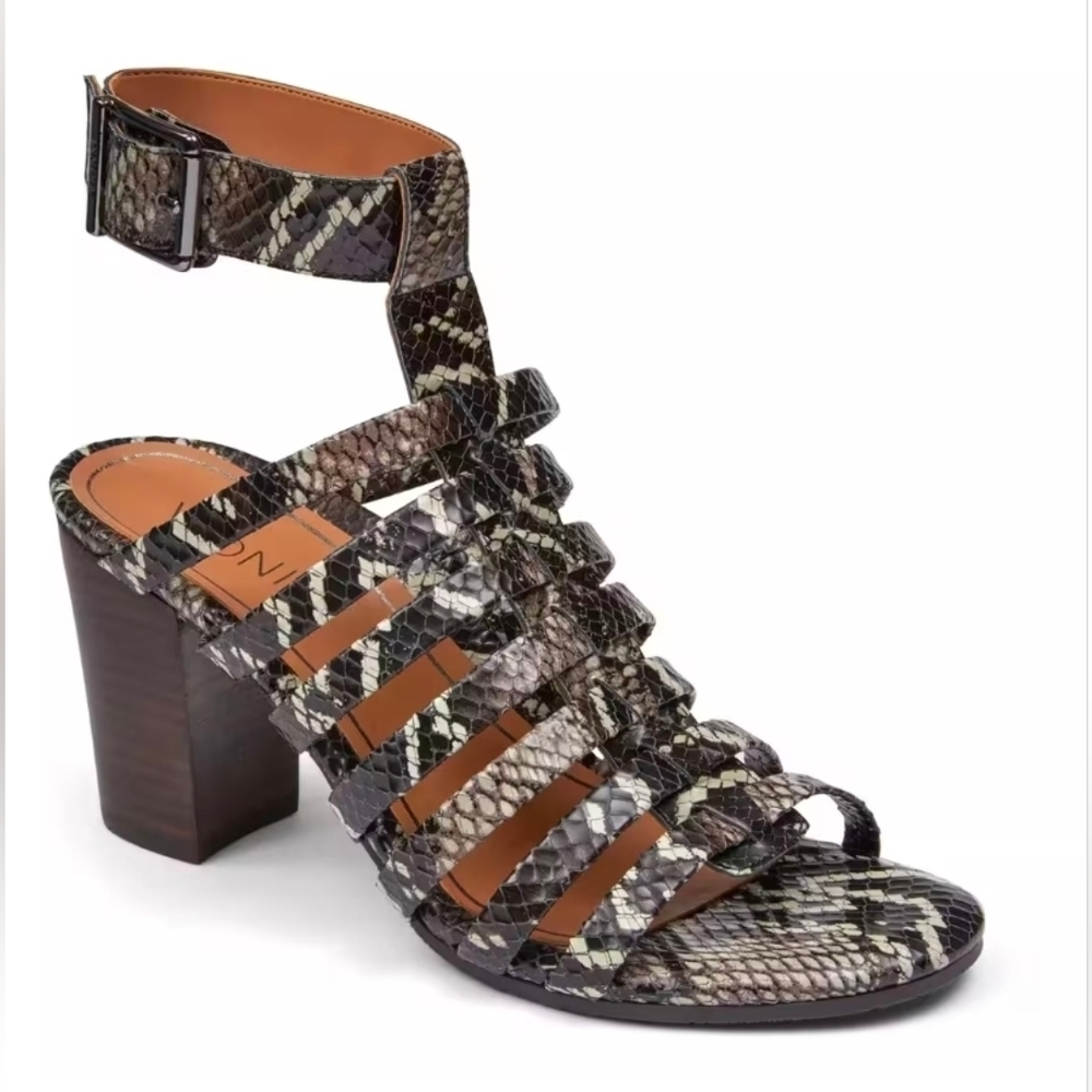 Vionic Womens Sami Boa Ankle Strap Caged Open Toe Heels, 7.5